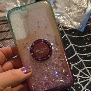 New Confetti Glitter Phone Case - Purple Samsung S22
